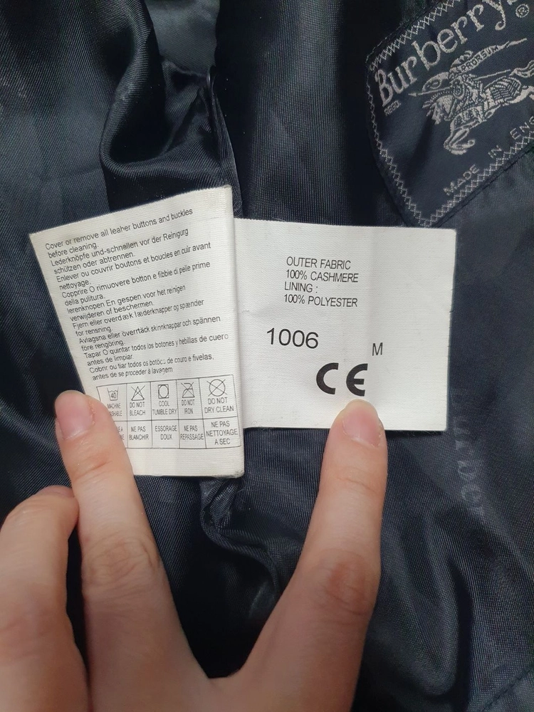 버버리 캐시미어100 싱글코트 블랙 L~XL 택포 이미지