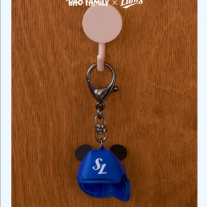 (새상품)삼성라이온즈 바오패밀리 야구헬멧 가죽키링 이미지