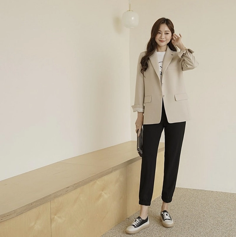 여성자켓 #간절기자켓 #라이트베이지자켓 #66반까지 이미지