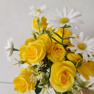 새상품)잉글리시 장미 데이지 조화 웨딩 부케
