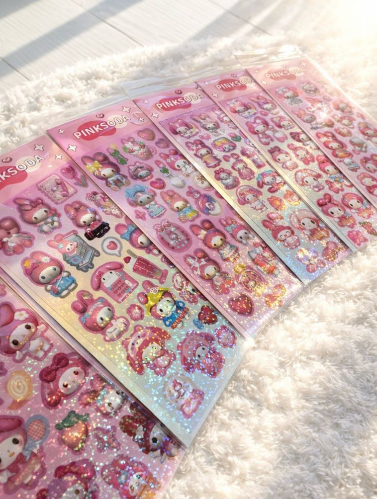 산리오 스티커 다꾸 씰스 포꾸 믹스 15장--1