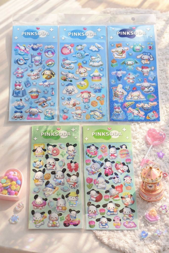 산리오 스티커 다꾸 씰스 포꾸 믹스 15장--5