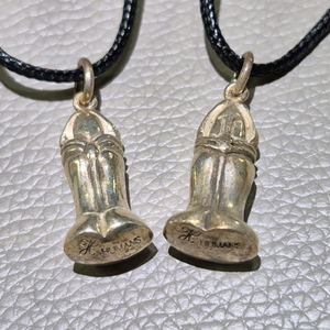 인면상 은 덩어리 가죽묵걸이