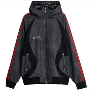 [XL]아디다스 x 떠그 클럽 팀가이스트 레더 자켓 블랙 앤티크 실버 - KR 사이즈 새상품 이미지