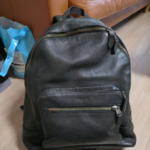 코치 블랙 가죽백팩