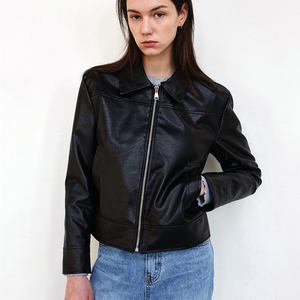 닉앤니콜(NICK NICOLE) 에센셜 비건레더자켓 프리사이즈