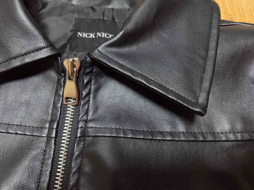 닉앤니콜(NICK NICOLE) 에센셜 비건레더자켓 프리사이즈--6