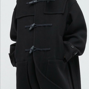 유니클로 +J 질샌더 오버사이즈 더플코트 블랙 M 이미지