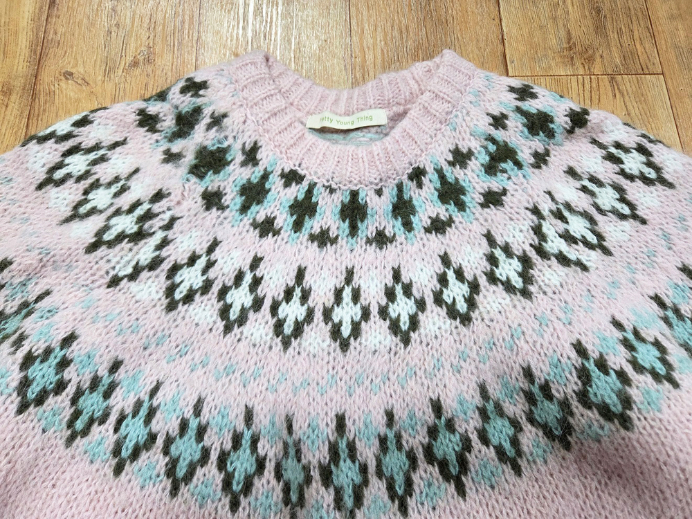 프리티영띵(pyt) 트윙클 알파카니트 프리사이즈 새상품--4