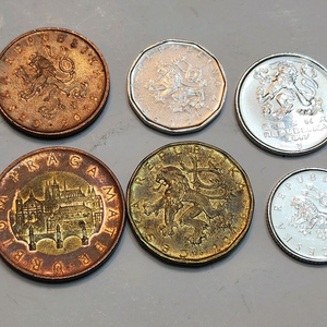 외국동전, 체코 주화 6점 일괄 이미지