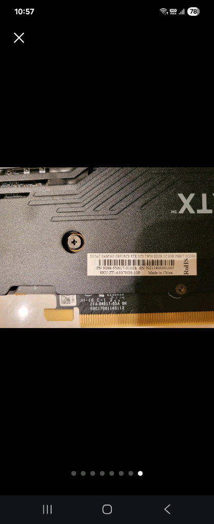 조텍(ZOTAC) RTX 3070 Twin Edge OC 8GB 판매합니다--7