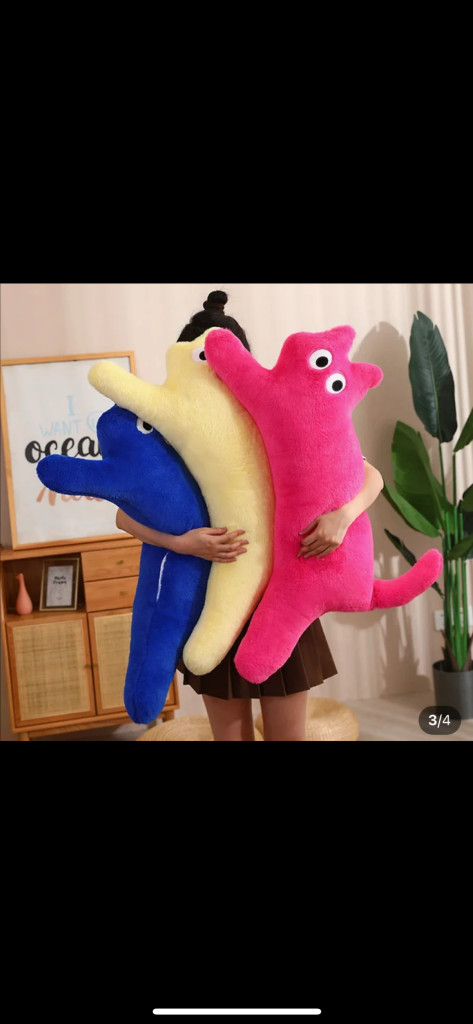 80cm 고양이 바디필로우 롱 쿠션 베개--1