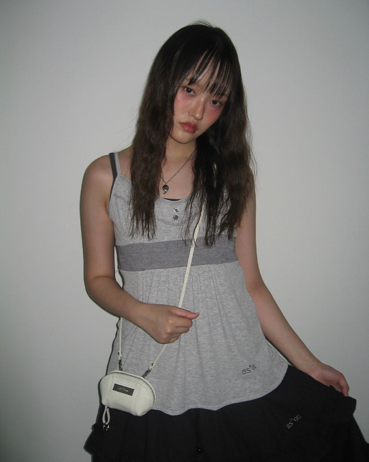 삽니다) 애즈온 백리본 슬리브리스 퍼플 이미지