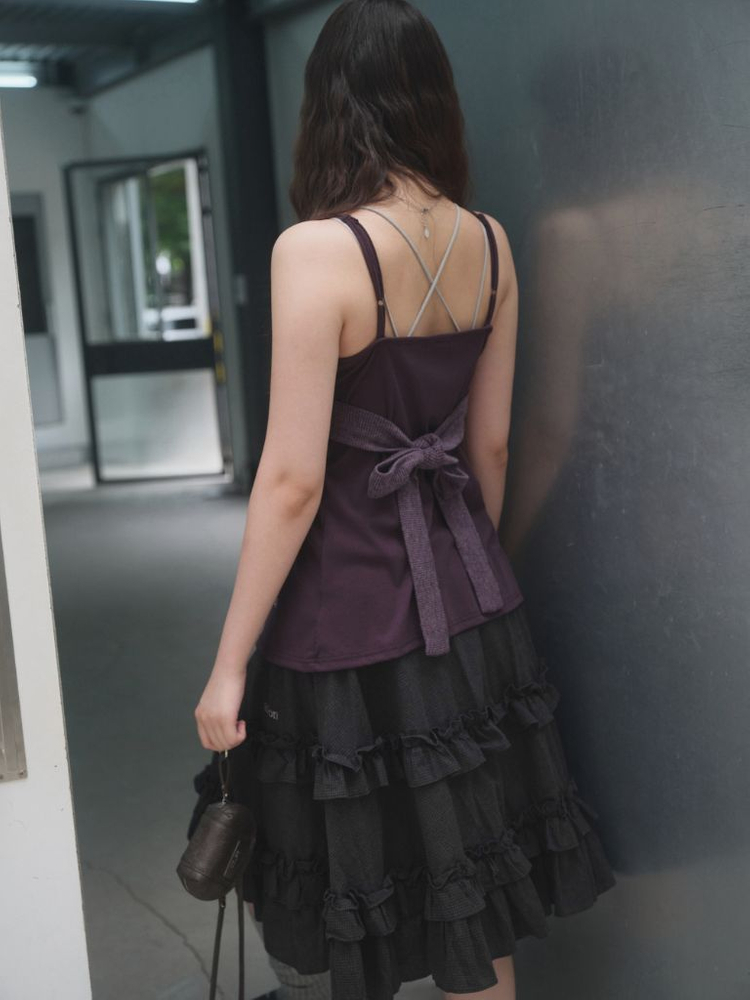 삽니다) 애즈온 백리본 슬리브리스 퍼플 이미지