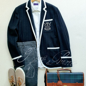 폴로 랄프로렌 파이핑 블랙 블레이저 자켓