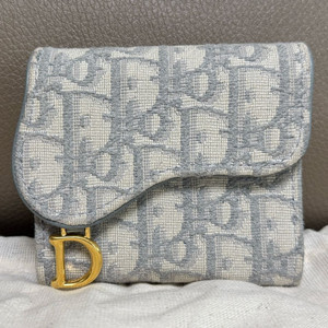 디올 오블리크 로투스 새들 반지갑 그레이 이미지