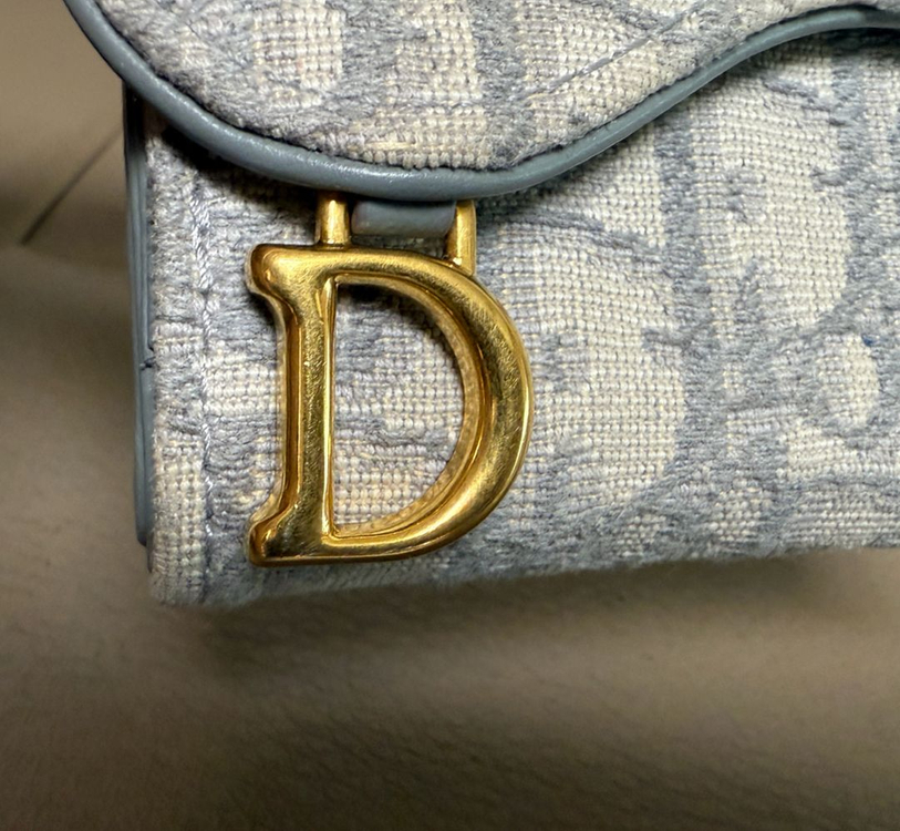 디올 오블리크 로투스 새들 반지갑 그레이 이미지