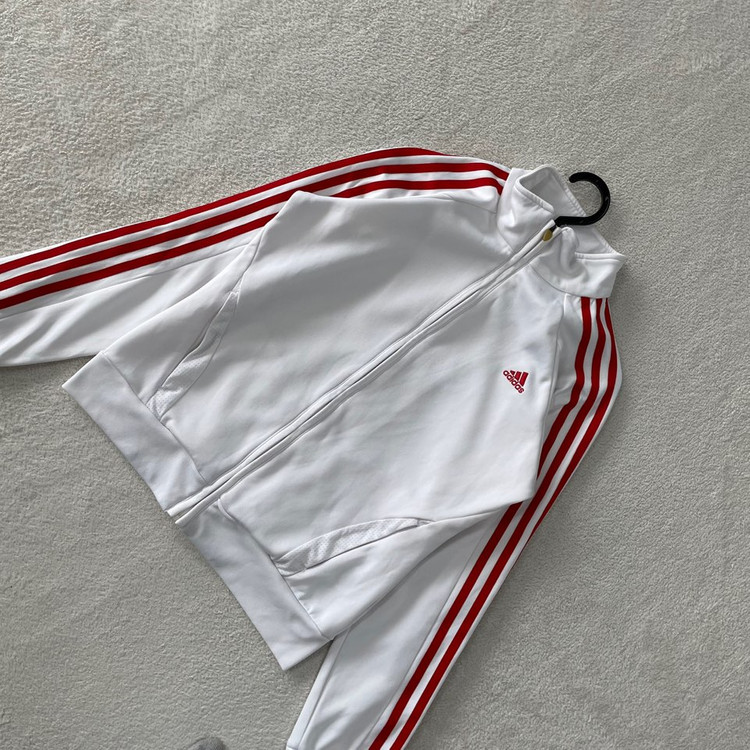 100 아디다스 흰빨 화이트 트랙탑 여성 져지 캐나다 이미지