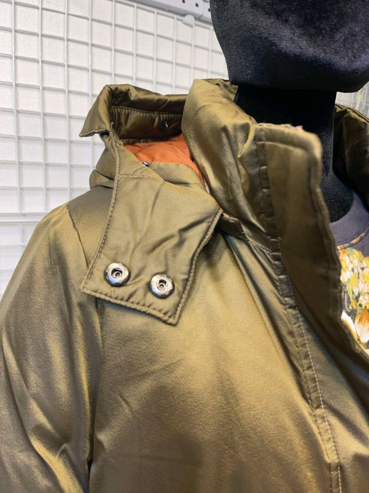 새상품 55 폭스퍼 방울 다운 패딩점퍼 카키 이미지