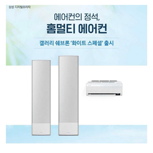 삼성 비스포크 무풍 갤러리 에어컨 2 in 1 (화이트) AF19AX773VZN 이미지