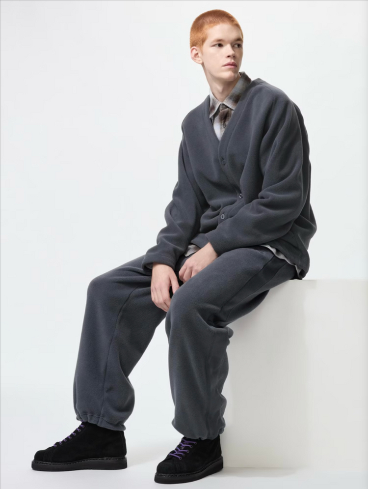 유니클로 니들스 콜라보 후리스와이드팬츠 (다크그레이/L사이즈)--2