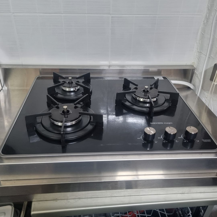 나비엔매직 3구 빌트인 가스레인지 +전용 스탠드(거치대) 이미지