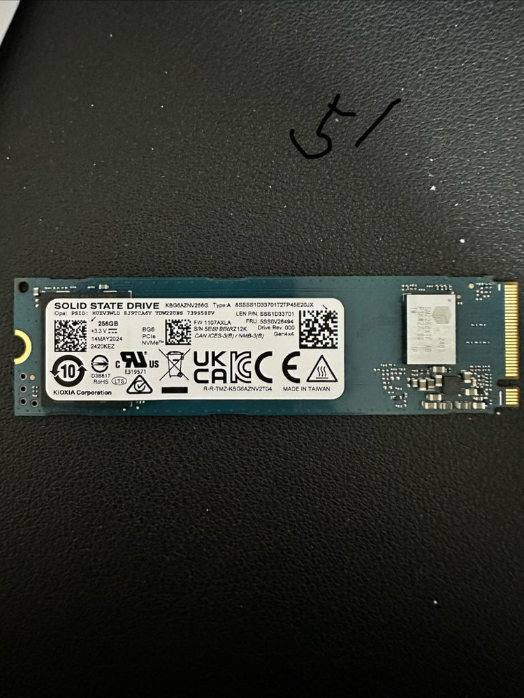 키옥시아 BG6 NVMe 256GB SSD Gen4 벌크 미사용 이미지