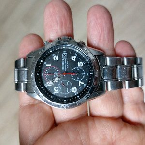 세이코 크로노그래프 100M 메탈 시계