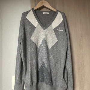 수입의류 뮤뮤 아가일 그레이니트