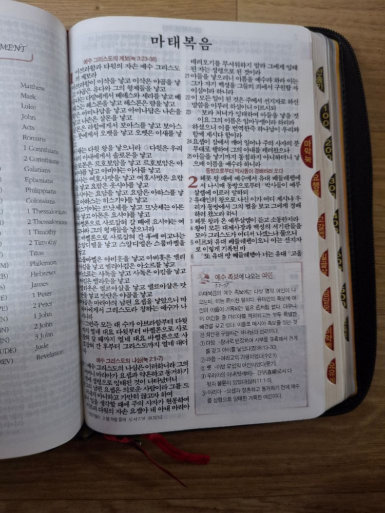 [중]NEW사진해설 개역개정&새찬송가합본성경(블랙커버,반색인,지퍼) 이미지