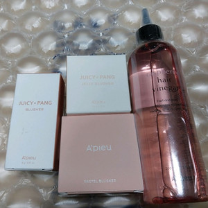 어퓨)라즈베리 헤어식초,블러셔2종(젤리,워터)