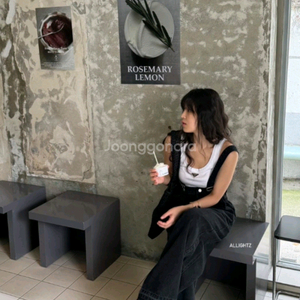 올라이츠 멜빵바지(흑청) 이미지