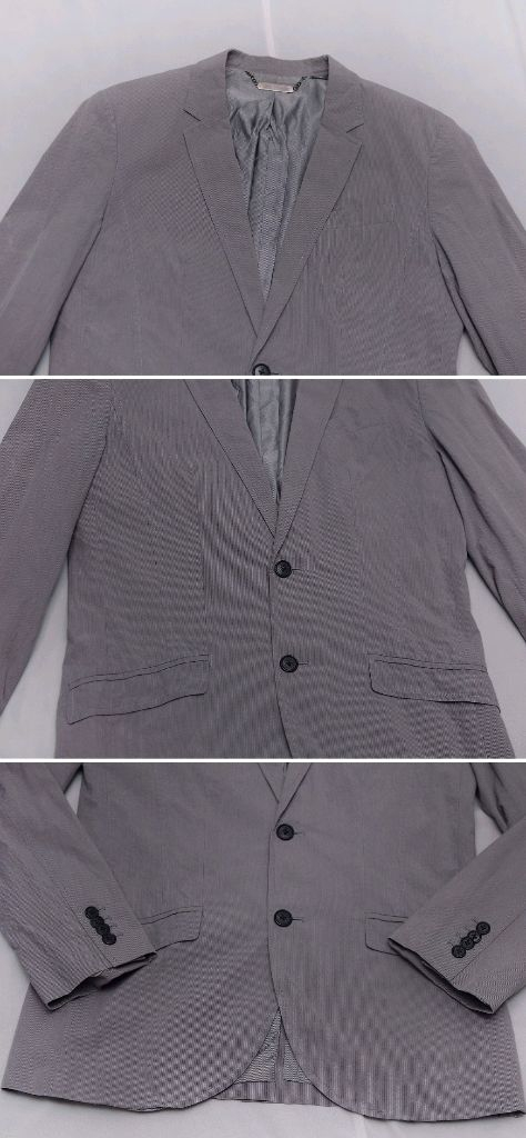 아르마니 코튼 스트라이프 블레이저 자켓 38R 95+ 이미지