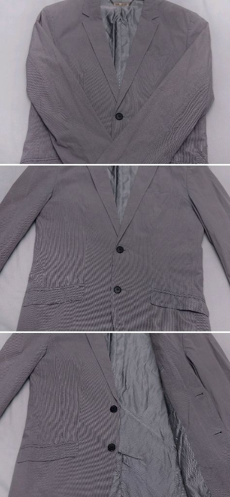 아르마니 코튼 스트라이프 블레이저 자켓 38R 95+ 이미지