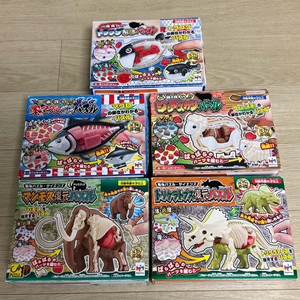 메가하우스 동물해체퍼즐 일본어판 복어/참치/양/매머드/트리케라톱스 5종세트 이미지