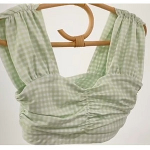 핫한 폴웨어 샤론 셔링 체크 탑 S