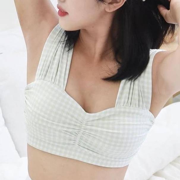 핫한 폴웨어 샤론 셔링 체크 탑 S--2