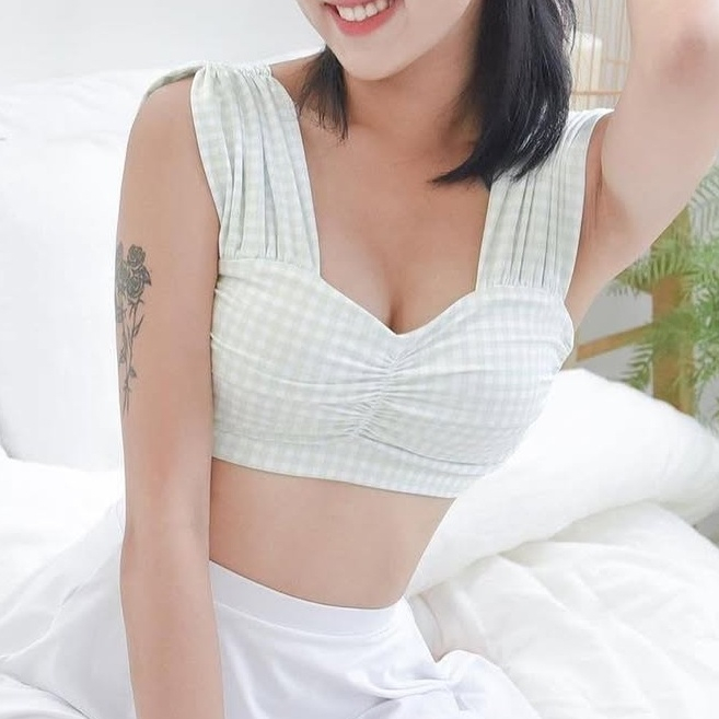 핫한 폴웨어 샤론 셔링 체크 탑 S--3