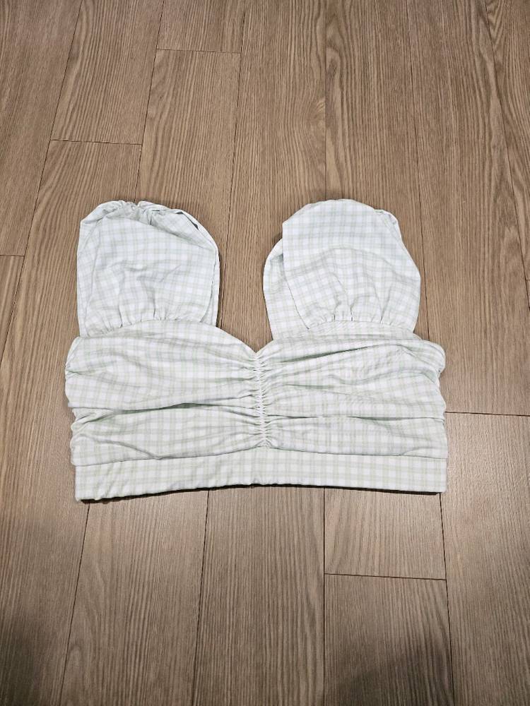 핫한 폴웨어 샤론 셔링 체크 탑 S--4