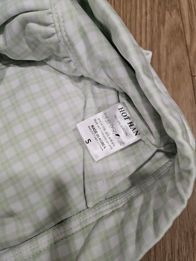 핫한 폴웨어 샤론 셔링 체크 탑 S--6