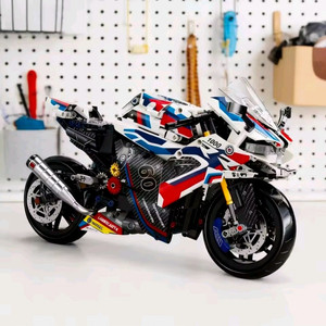 (새것) BMW S1000rr 레고 호환 조립식 블록 오토바이모형 키덜트 장난감 이미지