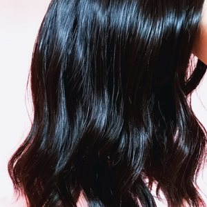 여성 통가발 블랙 웨이브 펌 코스프레