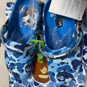 베이프 크록스 블루 남8 여10 이미지