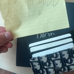 디올 카드지갑 베이지