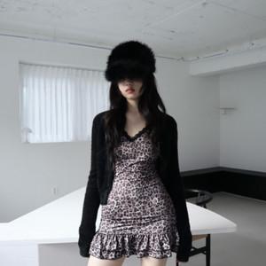 클라따 레오파드 슬립 원피스