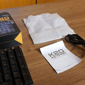 씽크웨이 매크로 기계식 숫자 유선 키패드, CROAD K20, 적축, 블랙 (풀박스)