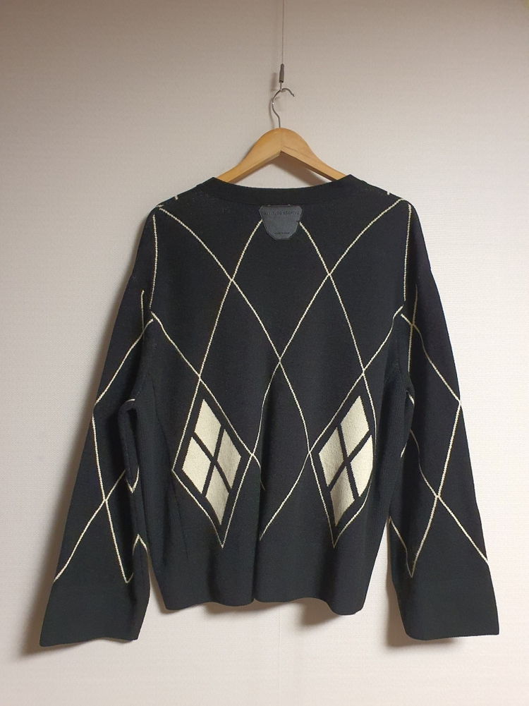 시스템 SYSTEM 아가일 패턴 가디건 프리사이즈 정품--6