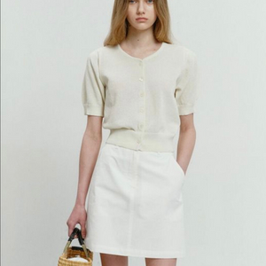 던스트 SCOOP 퍼프 가디건 아이보리 S