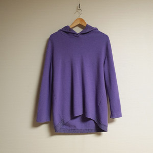 시스템 SYSTEM 바이올렛 후드 니트 프리사이즈 정품