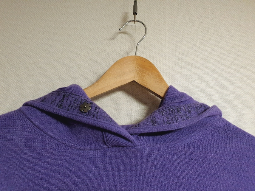 시스템 SYSTEM 바이올렛 후드 니트 프리사이즈 정품--2